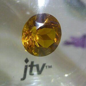JTV Brazilian Madeira Citrine 9mm Round cut loose gemstone Sealed in Jar